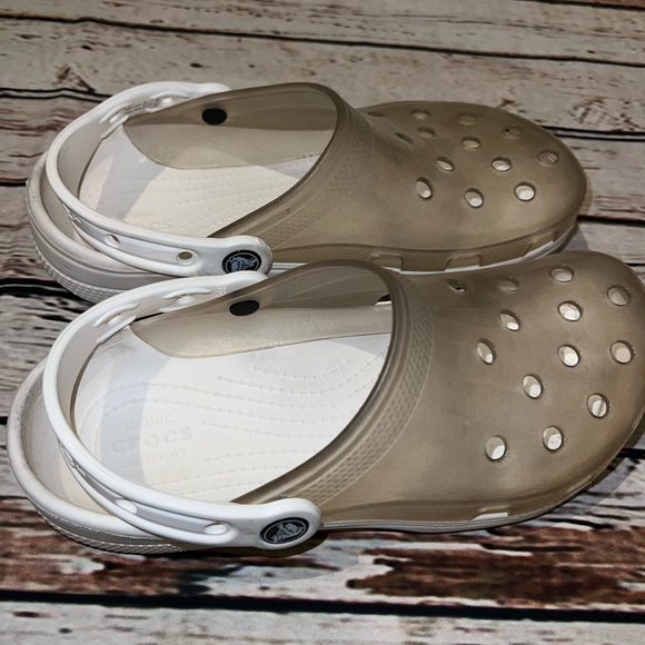 Clear Crocs Size 7 - Picture 2 of 4